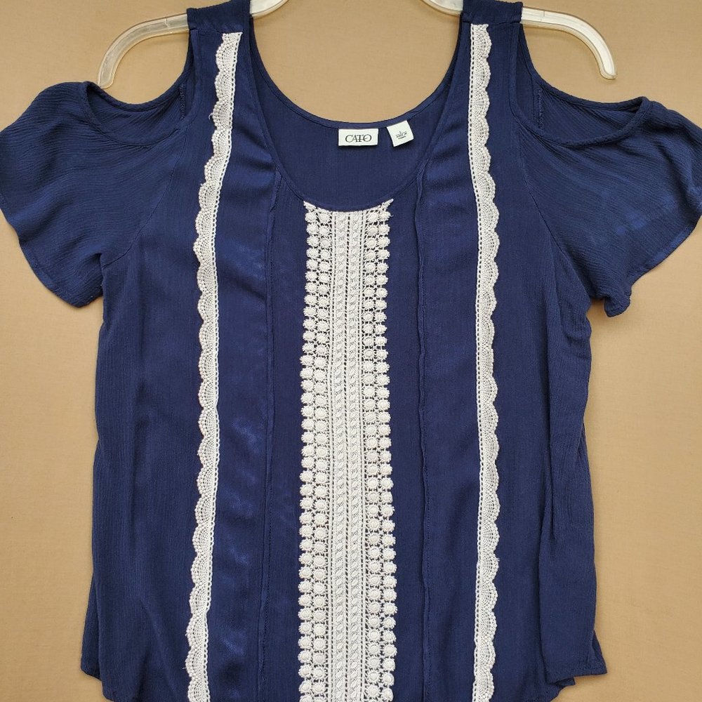 Cato Lace Short-Sleeved Blouse